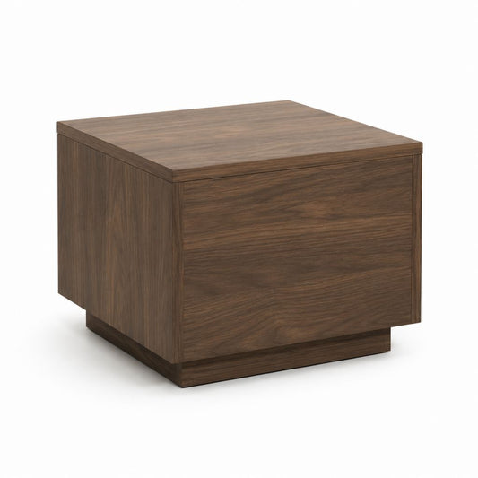 Tavolino da caffè cubico noce in pannelli truciolari 60 x 60 x 50 cm